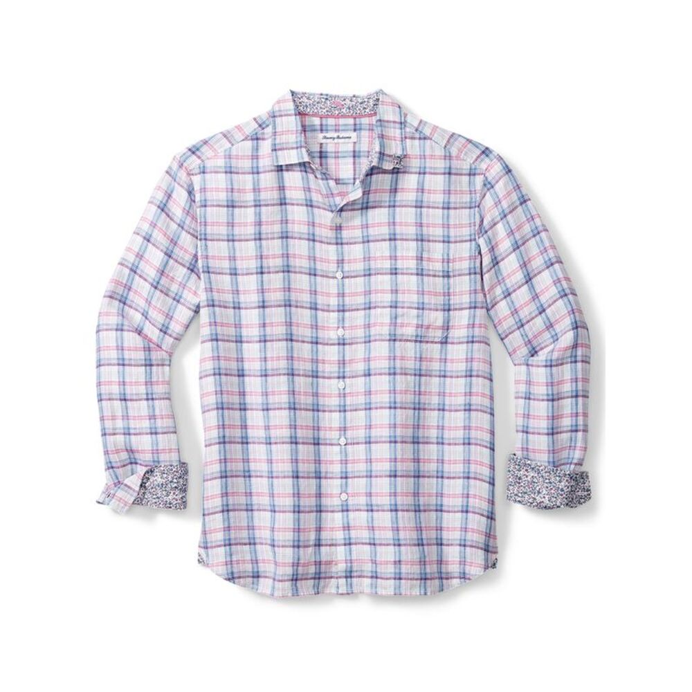 NWT TOMMY BAHAMA Mens Purple Long Sleeve Collared Button Down Shirt M
